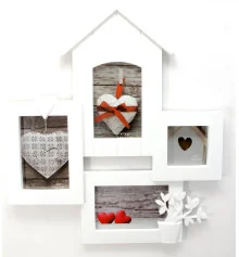 Фоторамки на 4 фото (фото 10×10 см 10×15 см) (45×40×2.5 см) купить в интернет магазине подарков ПраздникШоп