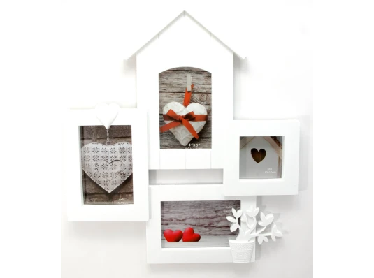 Фоторамки на 4 фото (фото 10×10 см 10×15 см) (45×40×2.5 см) купить в интернет магазине подарков ПраздникШоп