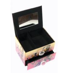 Шкатулка для украшений «Танцы»с зеркальцем стеклянная (13.5×10×9.5 см) купить в интернет магазине подарков ПраздникШоп