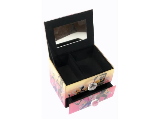 Шкатулка для украшений «Танцы»с зеркальцем стеклянная (13.5×10×9.5 см) купить в интернет магазине подарков ПраздникШоп