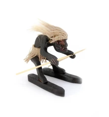 Папуас «Лыжник» дерево (14×12.5×8.5 см) купить в интернет магазине подарков ПраздникШоп