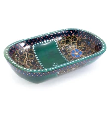 Братина из цельного дерева инкрустированная перламутром (25×15.5×5.5 см) купить в интернет магазине подарков ПраздникШоп