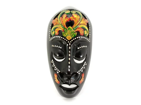 Маска деревянная резная с перламутровыми вставками (33.5×17×5 см) купить в интернет магазине подарков ПраздникШоп