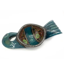 Братина «Птица» из цельного дерева инкрустированная перламутром (34×16.5×6 см) купить в интернет магазине подарков ПраздникШоп