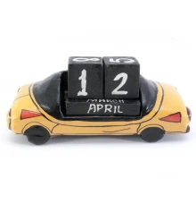 Вечный календарь «Автомобиль» дерево (16×7.5×6 см) купить в интернет магазине подарков ПраздникШоп