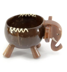 Блюдо из кокоса «Слон» (15.5×11.5×10.5 см) купить в интернет магазине подарков ПраздникШоп