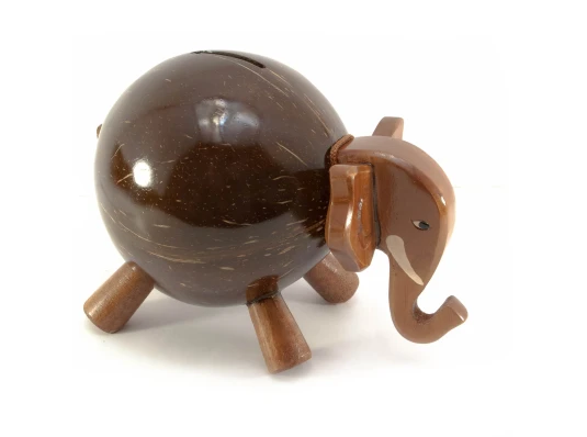 Копилка «Слон» кокосовая (19×13×10 см) купить в интернет магазине подарков ПраздникШоп