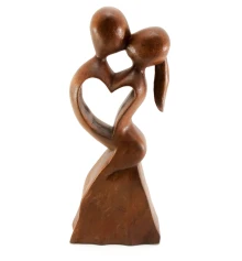 Статуэтка «Влюбленные» дерево (28.5×11.5×3.5 см) купить в интернет магазине подарков ПраздникШоп