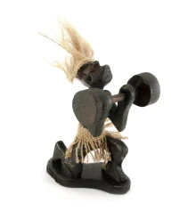 Папуас «Штангист» дерево (14.5×11×9.5 см) купить в интернет магазине подарков ПраздникШоп