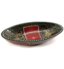 Братина из цельного дерева инкрустированная перламутром (33.5×17.5×7 см) купить в интернет магазине подарков ПраздникШоп