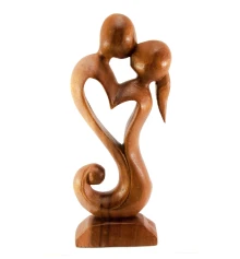 Статуэтка «Влюбленные» дерево (28.5×11×4 см) купить в интернет магазине подарков ПраздникШоп
