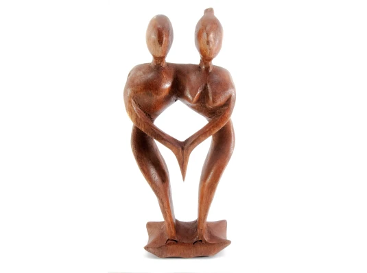 Статуэтка «Влюбленные» дерево (19.5×8×3 см) купить в интернет магазине подарков ПраздникШоп