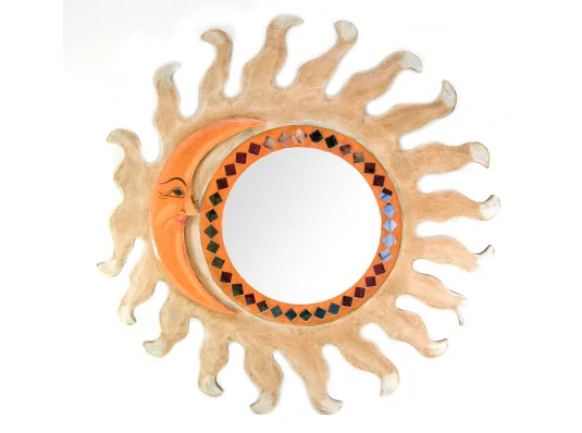 Зеркало мозаичное «Солнце и Луна » (d-60 cм) зеркало 23 см купить в интернет магазине подарков ПраздникШоп