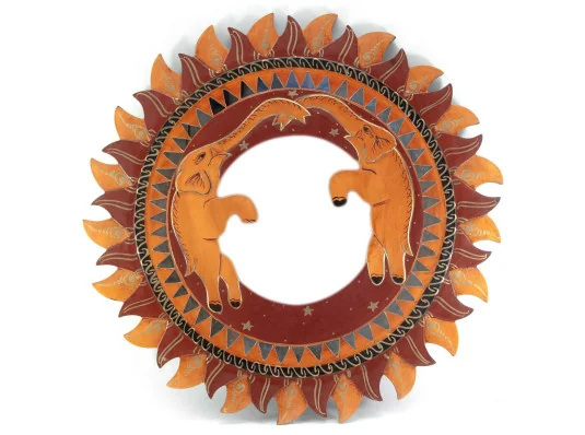 Зеркало мозаичное «Слоны » (d-50 cм) купить в интернет магазине подарков ПраздникШоп