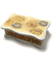 Шкатулка для чайных пакетов «Чашки» (26.5×15.5×9.5) ольха купить в интернет магазине подарков ПраздникШоп