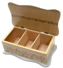 Шкатулка для чайных пакетов «Чашки» (26.5×15.5×9.5) ольха купить в интернет магазине подарков ПраздникШоп