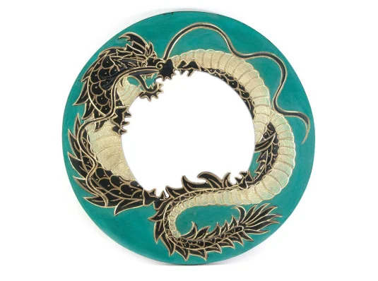 Зеркало мозаичное зеленый «Дракон» (d-30 cм) купить в интернет магазине подарков ПраздникШоп