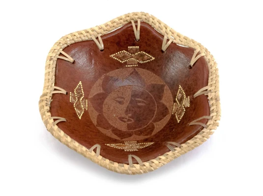 Блюдо терракотовое «Солнце» (d-16 см h-6 см) купить в интернет магазине подарков ПраздникШоп