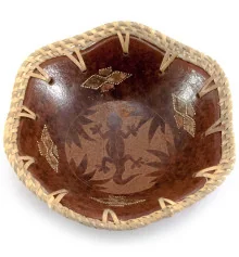 Блюдо терракотовое «Саламандра» (d-16 см h-6 см) купить в интернет магазине подарков ПраздникШоп