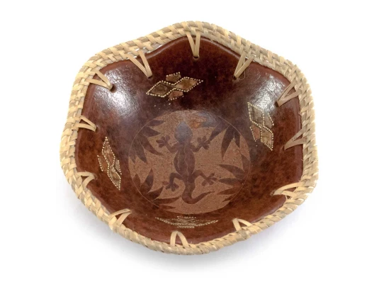 Блюдо терракотовое «Саламандра» (d-16 см h-6 см) купить в интернет магазине подарков ПраздникШоп