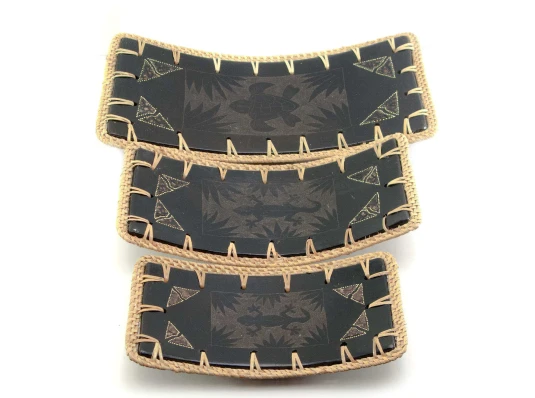 Блюда терракотовые набор 3 шт. (32×16×3 см 26×13.5×3 см 22×12×3 см) купить в интернет магазине подарков ПраздникШоп