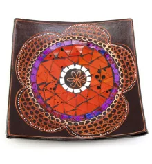 Блюдо терракотовое с мозаикой (19×19×4 см) B купить в интернет магазине подарков ПраздникШоп