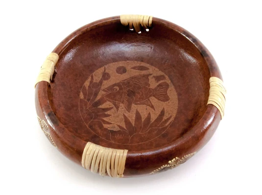 Блюдо терракотовое «Рыба» (d-16.5 h-4.5 см) купить в интернет магазине подарков ПраздникШоп