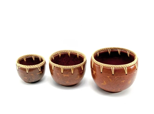 Чаши терракотовые набор 3 шт. (d-16 h-12.5 см d-13.5 h-10.5 см d-11 h- 8.5 см) купить в интернет магазине подарков ПраздникШоп