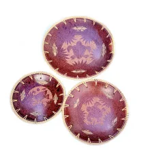 Блюда терракотовые набор 3 шт. (d-31 h-6.5 см d-26 h-5 см d-22 h-4.5 см) купить в интернет магазине подарков ПраздникШоп