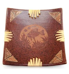 Блюдо терракотовое «Рыба» (20×20×4 см) купить в интернет магазине подарков ПраздникШоп