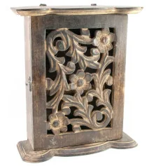 Ключница резная манговое дерево (22.5×18×7.5 см) купить в интернет магазине подарков ПраздникШоп