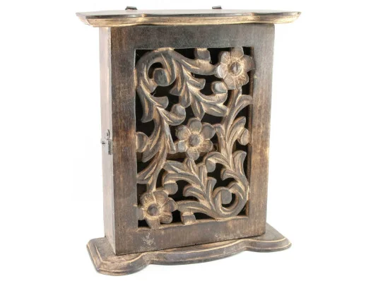 Ключница резная манговое дерево (22.5×18×7.5 см) купить в интернет магазине подарков ПраздникШоп