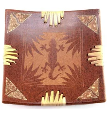 Блюдо терракотовое «Саламандра» (20×20×4 см) купить в интернет магазине подарков ПраздникШоп