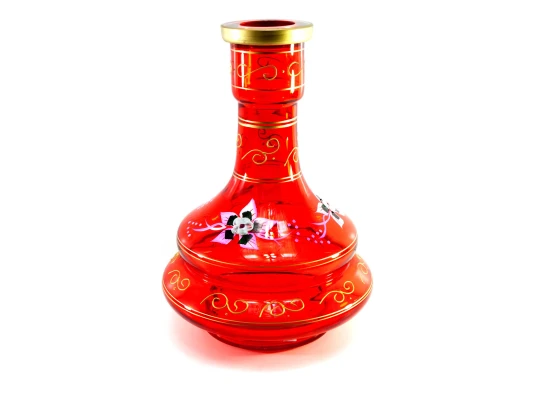 Колба для кальяна стекло красная (26×18×18 см внутренний d-4.5 см) купить в интернет магазине подарков ПраздникШоп