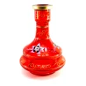 Колба для кальяну скло червона (26×18×18 см внутрішній d-4.5 см)
