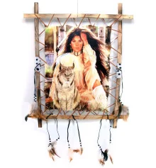 Тотем «Девушка с рысью» (50×60 см) A купить в интернет магазине подарков ПраздникШоп