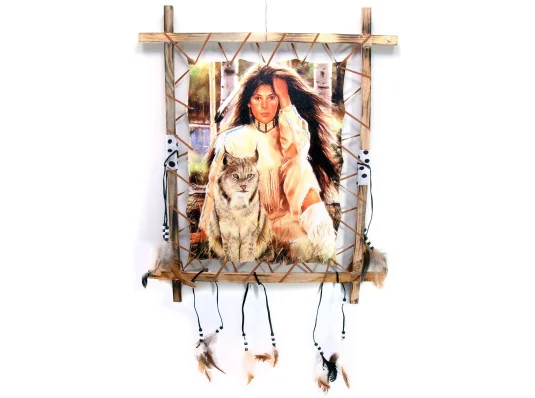 Тотем «Девушка с рысью» (50×60 см) A купить в интернет магазине подарков ПраздникШоп