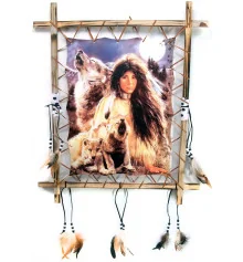 Тотем «Девушка с волками» (50×60 см) B купить в интернет магазине подарков ПраздникШоп