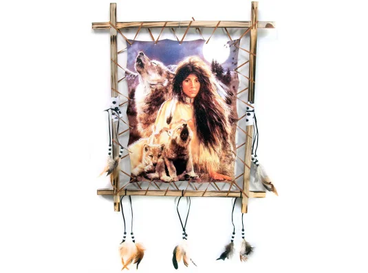 Тотем «Девушка с волками» (50×60 см) B купить в интернет магазине подарков ПраздникШоп
