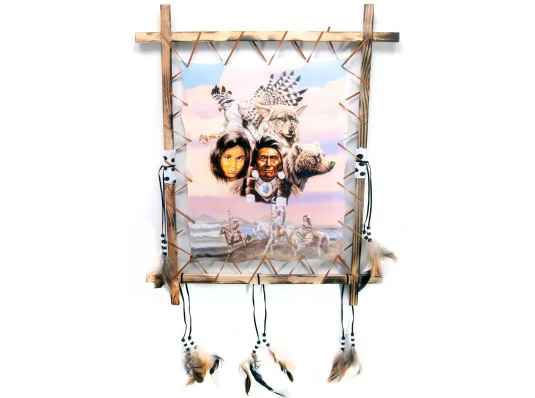 Тотем «Индейцы с животными» (50×60 см) E купить в интернет магазине подарков ПраздникШоп