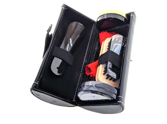 Дорожный набор для ухода за обувью черный (16.5×7×7 см) купить в интернет магазине подарков ПраздникШоп