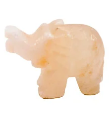 Слон резной из соли (Гималайская соль) (10.5×8×4.5 см) купить в интернет магазине подарков ПраздникШоп