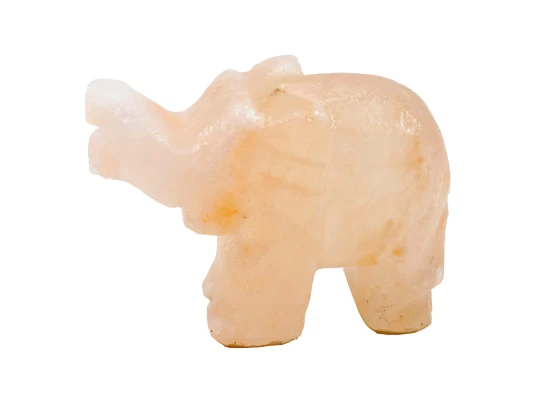 Слон резной из соли (Гималайская соль) (10.5×8×4.5 см) купить в интернет магазине подарков ПраздникШоп