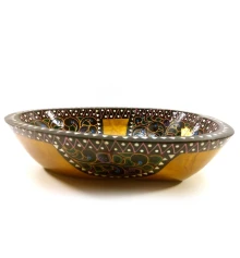 Братина из цельного дерева инкрустированная перламутром (25×17.7×6 см) купить в интернет магазине подарков ПраздникШоп