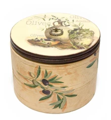 Шкатулка-бочонок «Оливка» (15×12 см) массив дерева купить в интернет магазине подарков ПраздникШоп