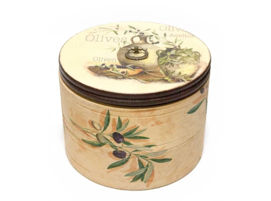 Шкатулка-бочонок «Оливка» (15×12 см) массив дерева купить в интернет магазине подарков ПраздникШоп