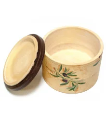 Шкатулка-бочонок «Оливка» (15×12 см) массив дерева купить в интернет магазине подарков ПраздникШоп