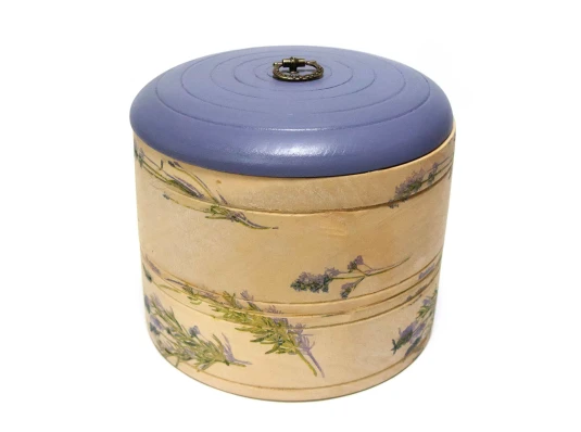 Шкатулка-бочонок «Лаванда» (15×12 см) массив дерева купить в интернет магазине подарков ПраздникШоп