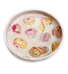 Конфетница массив дерева «Пирожное» (d-20 см) массив дерева купить в интернет магазине подарков ПраздникШоп