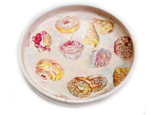 Конфетница массив дерева «Пирожное» (d-20 см) массив дерева купить в интернет магазине подарков ПраздникШоп